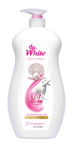 Sữa tắm dpWHITE 450ml - Sữa dê và Ngọc trai