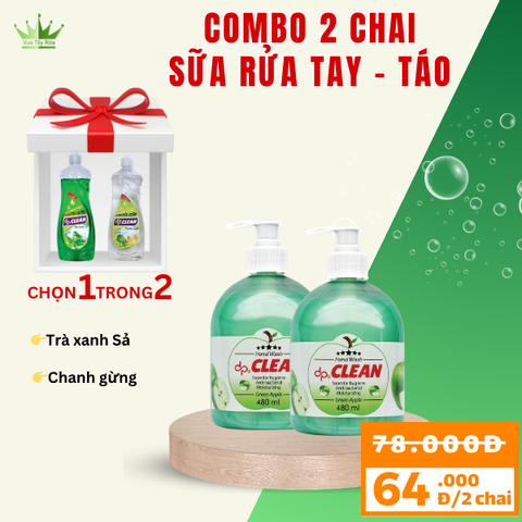 Combo 2 Sữa rửa tay dpCLEAN - Táo