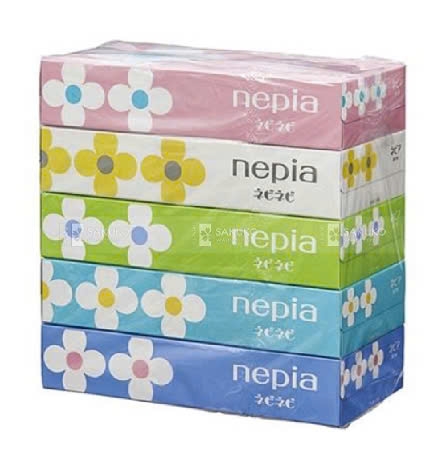 Giấy ăn Nepia hình hoa 150 tờ -hộp lẻ