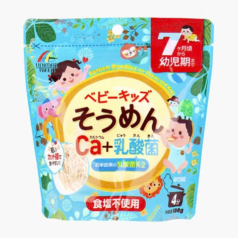 Mì somen Unimat Riken bổ sung canxi và lợi khuẩn cho bé từ 7M