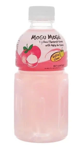Nước Uống Mogu Mogu Vị Vải Với Thạch Dừa Chai 320ml