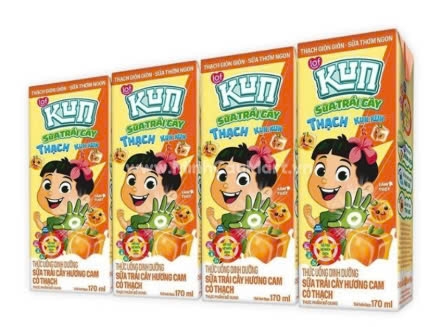 Sữa trái cây KUN cam có thạch 170ml