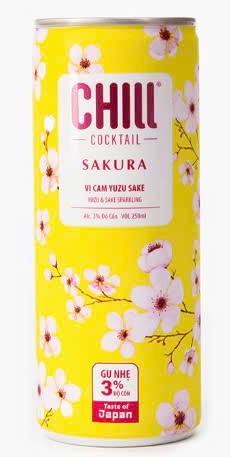 Chill cocktail sakura cam lon 250ml