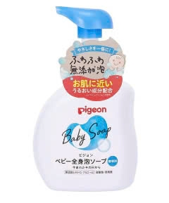 Sữa tắm gội trẻ em Pigeon 500ml xanh