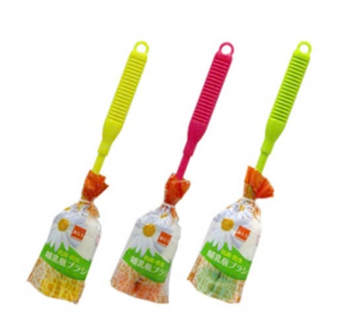 Dụng cụ cọ rửa chai lọ có mút,chất liệu cán và lông bằng nhựa PP,đầu mút bằng Polyurethane