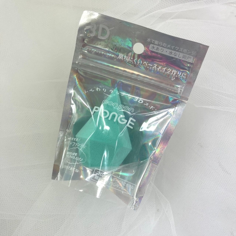 MÚT TRANG ĐIỂM  LỤC GIÁC 3DPONGE  XANH NGỌC