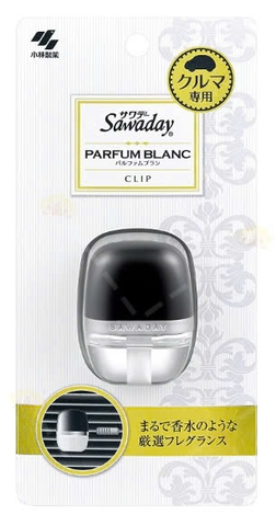 NƯỚC HOA KHỬ MÙI Ô TÔ SAWADAY- Mùi Blanc (màu trắng) (LỌ 6ML)