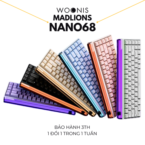 BÀN PHÍM CƠ GAMING HE MADLIONS NANO68 HE | Rapid Trigger | 128K | 8000hz | RT 0.01MM