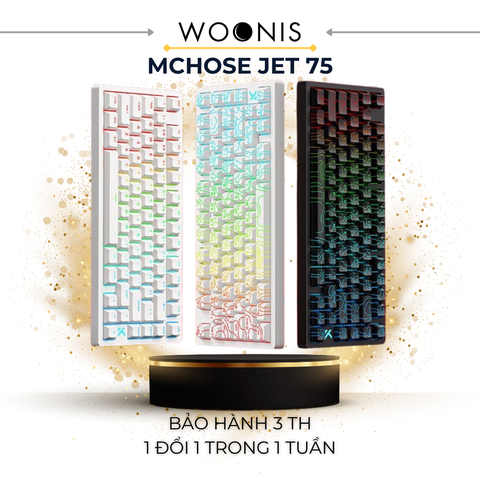 BÀN PHÍM CƠ GAMING HE MCHOSE JET 75 | Rapid Trigger | 128K | 8000hz | RT 0.01MM