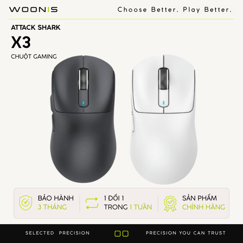 Chuột Gaming Không Dây Attack Shark X3