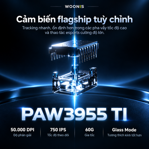 Chuột Gaming MCHOSE A7 V3 Series - Wireless 8K, 59g