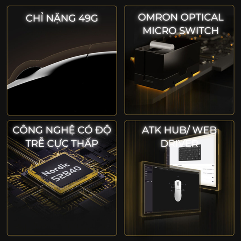 Chuột Gaming Không Dây VXE ATK X1 SE / X1S / X1 / Pro / Promax / Ultra / Ultimate
