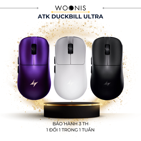 Chuột Gaming Không Dây ATK Duckbill Ultra PAW3950 Ultra, Nordic 54H20, 8000Hz