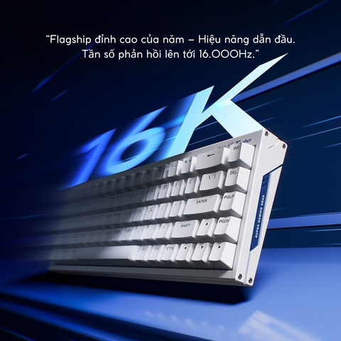 BÀN PHÍM GAMING HE MCHOSE ACE 68 TURBO, Polling Rate 16K, Độ Chính Xác 0.001mm, Scan Rate 256K, Độ Trễ 0.06ms, RGB 16.8 triệu màu, Hỗ Trợ Music Rhythm 2.0