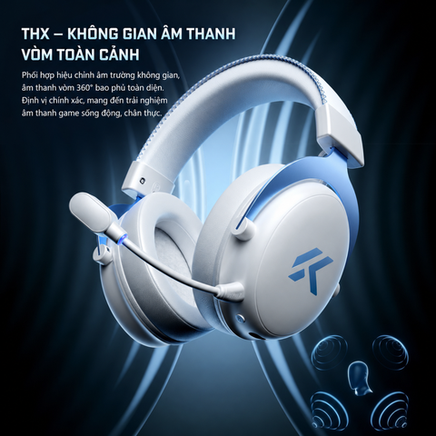 Tai Nghe Gaming Không Dây MCHOSE V9 Pro 2 – THX Spatial Audio, Driver 53mm, Pin 300 Giờ