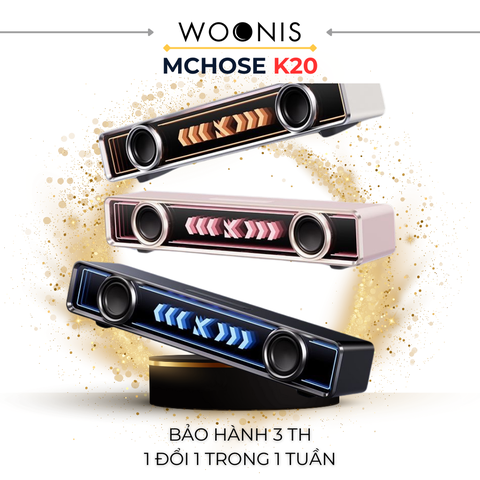 Loa Soundbar Gaming MCHOSE K20 – Âm Thanh Vòm 7.1, Micro Tháo Rời, Đèn RGB Nhịp Nhạc