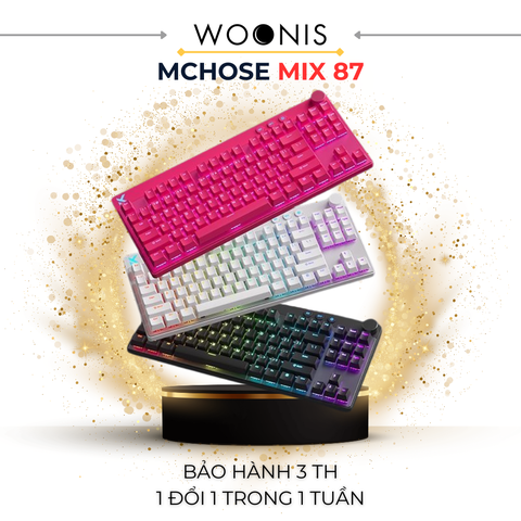 Mchose Mix 87 | Bàn Phím Phím Từ Tính Chuyên Game 8K Hz, Độ Trễ 0.08ms, Scan Rate 256K, Accuracy 0.001mm, RGB 16.8 Triệu Màu