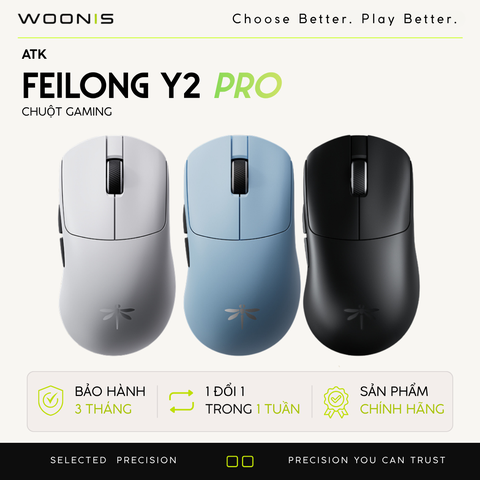 Chuột Gaming Không Dây Siêu Nhẹ VGN Feilong Y2 Pro – Cảm biến PAW3950, Switch Quang học Omron, Receiver 8K