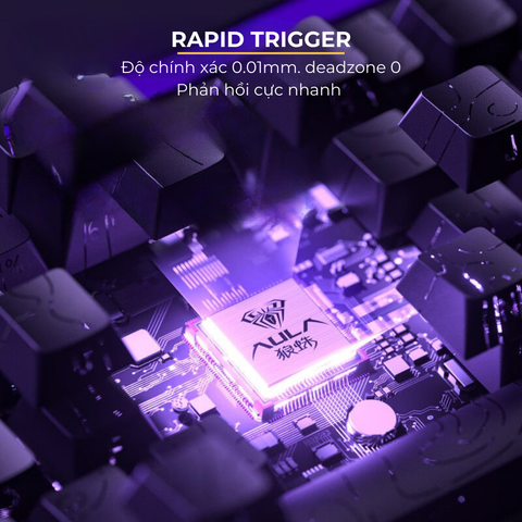 Aula Hero 68 | Bàn Phím Gaming HE Polling rate 8K Hz, Scan rate 128K, Độ Trễ 0.1ms, Hộp Đèn Neon RGB