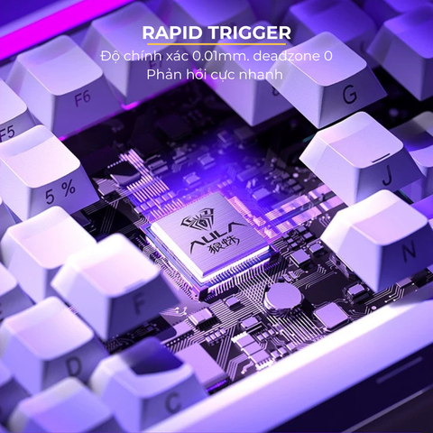 Aula Hero 84 | Bàn Phím Gaming HE Polling rate 8K Hz, Scan rate 128K, Độ Trễ 0.1ms, Hộp Đèn Neon RGB