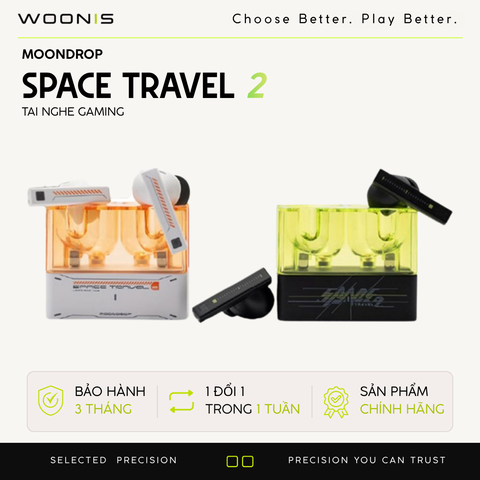 Tai nghe Bluetooth MOONDROP Space Travel 2 – Chống ồn ANC, Tùy chỉnh DSP, Hỗ trợ AutoEQ