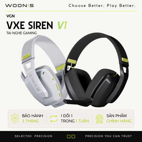 Tai nghe không dây gaming VGN VXE Siren V1 – 3 chế độ kết nối, pin 98 giờ, độ trễ thấp 15ms