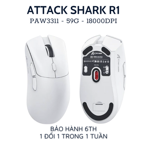 Chuột Gaming Không Dây Ziyou Attack Shark R1