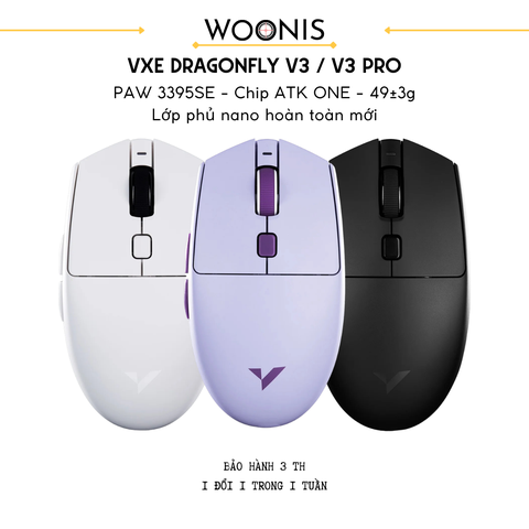 Chuột Gaming Không Dây Siêu Nhẹ VXE Dragonfly V3 Series
