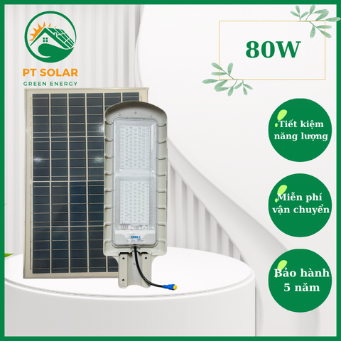 Euler King Light 3.0 - 80W| Đèn Đường Năng Lượng Mặt Trời Cao Cấp - Bảo Hành 5 Năm