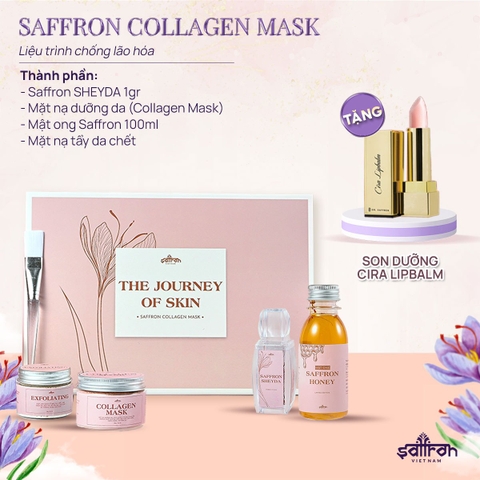 Bộ sản phẩm chống lão hoá Saffron Collagen Mask