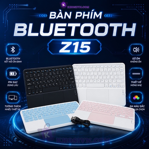 Bàn Phím Buetooth Không Dây Cảm Ứng Cho Android Tablet IOS Có Touchpad - Z15