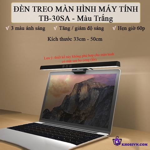 Đèn Treo Màn Hình Máy Tính PC Laptop Gắn Màn Hình Chống Mỏi Mắt 3 Màu Ánh Sáng - TB-30SA