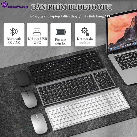 Bàn Phím Bluetooth Mini Không Dây Pin Sạc Dùng Cho Laptop, Điện Thoại, Máy Tính Bảng - K819N