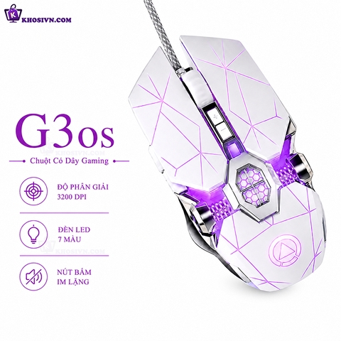 Chuột Gaming Có Dây LED RGB 3200DPI Chơi Game, Chuột Văn Phòng G3os