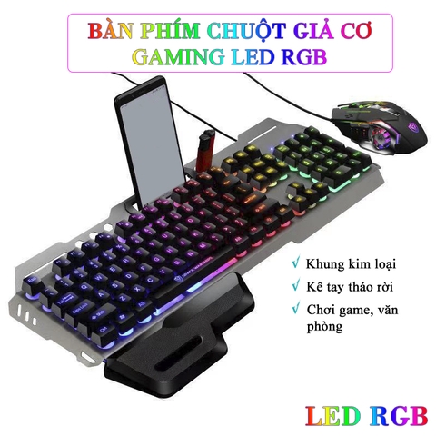 Bàn Phím Có Dây Giả Cơ Gaming Máy Tính LED Thiết Kế Độc Đáo RGB Chuyên Game Văn Phòng - GK75