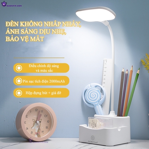Đèn Học Tích Điện Pin Sạc 3 Màu Ánh Sáng Điều Chỉnh Được Độ Sáng SL-942