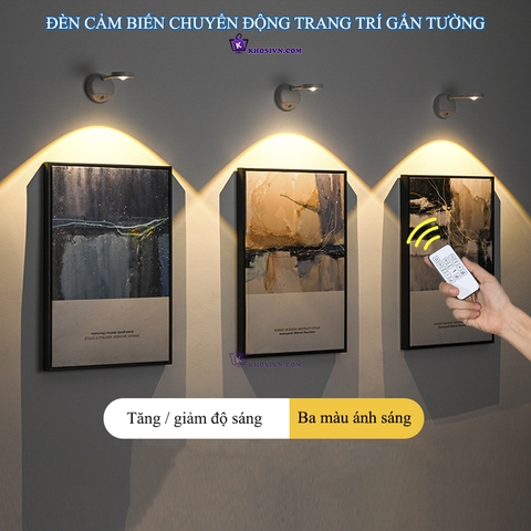 Đèn Cảm Biến Chuyển Động Đèn LED Không Dây Trang Trí Gắn Tường Rọi Tranh L2201