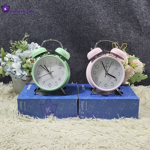 Đồng Hồ Chuông Reo Decor Để Bàn Size Lớn Có Đèn LED Xem Ban Đêm - 3304PA