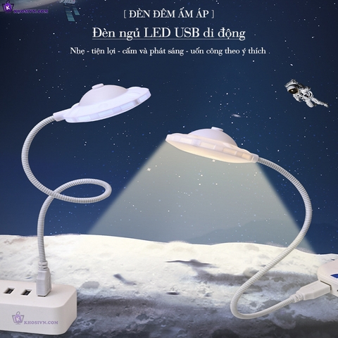 Đèn USB Đèn Bảo Vệ Mắt Đèn LED Đọc Sách Mini Di Động Uốn Dẻo DUSB - Vũ Trụ