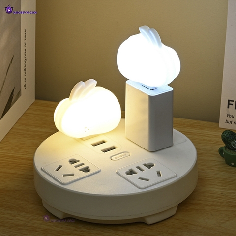 Đèn USB Đèn Ngủ Bảo Vệ Mắt Đèn LED Đọc Sách Mini Di Động DUSB-Thỏ