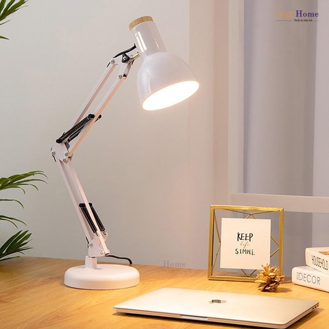 Đèn Pixar 118G Đèn Làm Việc Để Bàn Đèn Học Màu Đen Kèm Bóng Đèn LED 5W Ánh Sáng Trắng