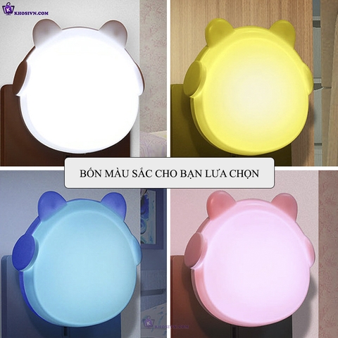 Đèn Ngủ Cảm Ứng LED Tai Mèo Cute Dễ Thương Cảm Biến Ánh Sáng Bật Tắt Tự Động
