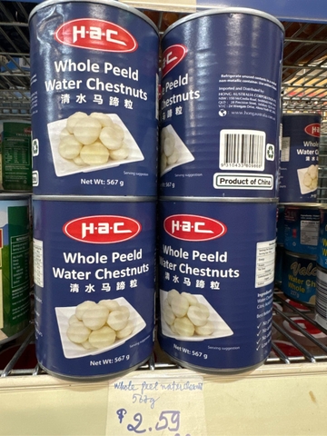 HAC WATERCHESNUT WHOLE567G BOX/24