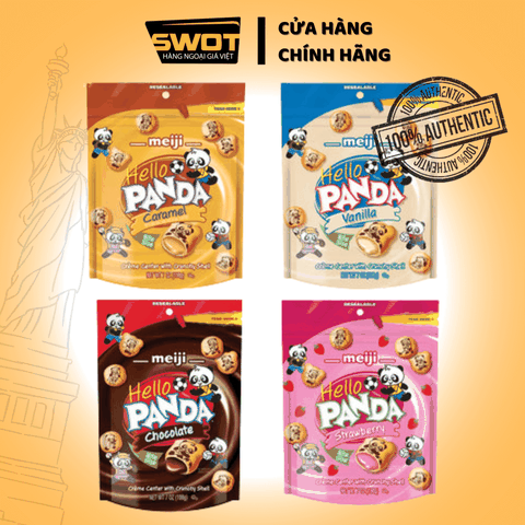 Bánh gấu Meji 198g các loại của Mỹ, là món ăn vặt thơm ngon phù hợp cho cả trẻ em và người lớn, có nhiều hương vị đa dạng như Chocolate, Vani, Dâu hay Caramel, đem đến trải nghiệm ngọt ngào và bất ngờ cho mọi cuộc vui - SWOT