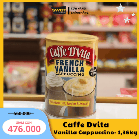 CAFFE DVITA FRENCH VANILA - HỘP 1,36KG