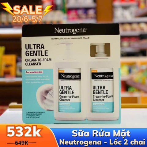 SỮA RỬA MẶT NEUTROGENA - LỐC 2 CHAI