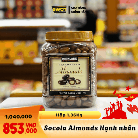 SOCOLA ALMONDS HẠNH NHÂN - 1,36KG
