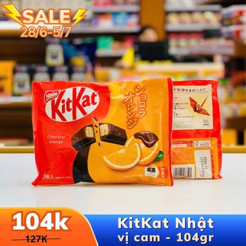 BÁNH KITKAT NHẬT VỊ CAM - GÓI 104GR