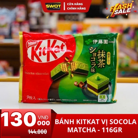 BÁNH KITKAT NHẬT VỊ SOCOLA MATCHA - GÓI 116GR
