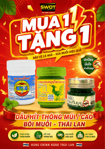 DẦU THÔNG MŨI / CAO BÔI MUỖI CỦA THÁI - MUA 1 ĐƯỢC 2